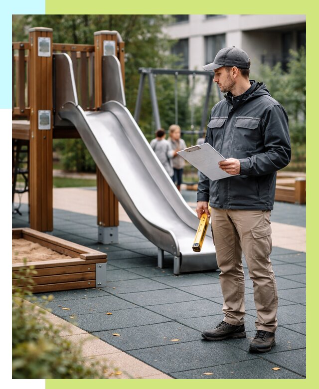 Сертификация детских площадок в Людинове от 25445 р. | Алешин-Люд