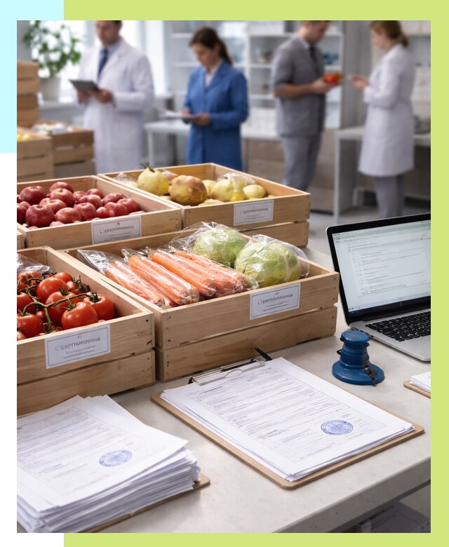 Сертификация овощей и фруктов в Людинове от 8651 р. | Алешин-Люд