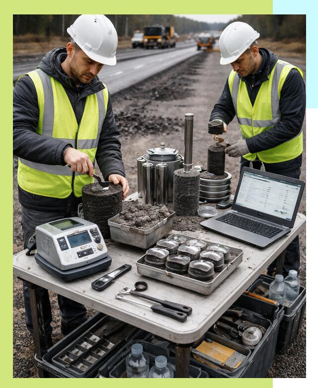 Сертификация асфальта: испытания и подтверждение в Людинове