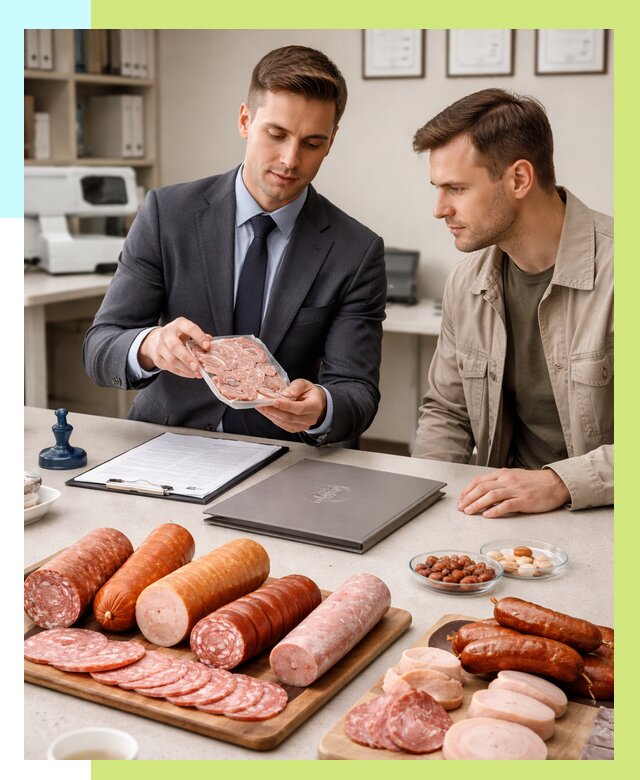 Сертификация колбасных изделий в Людинове от 7634 р. | Алешин-Люд